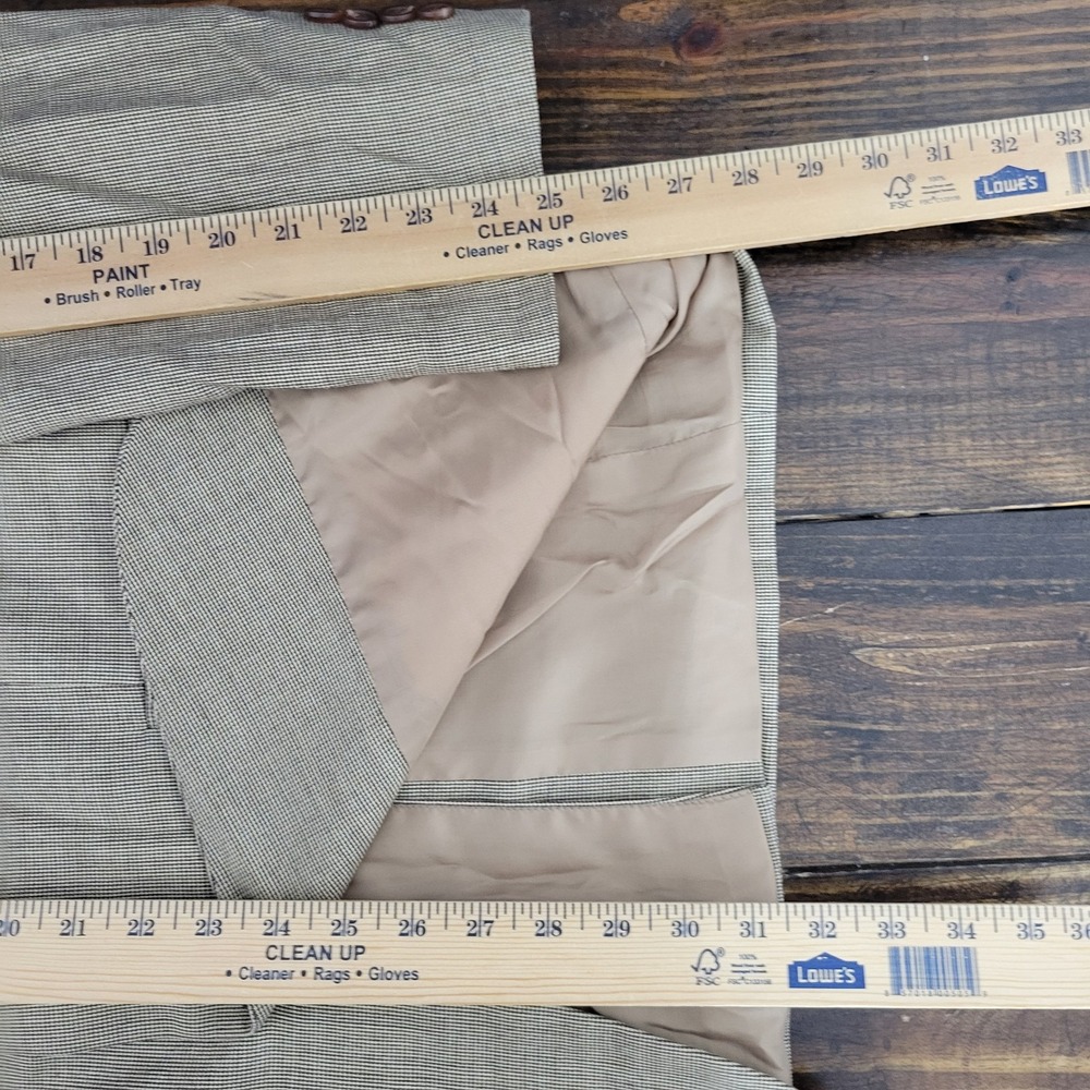 Lauren Ralph Lauren Men's Sport Coat Blazer Two Button Beige Silk Wool Size 40L - Picture 5 of 14